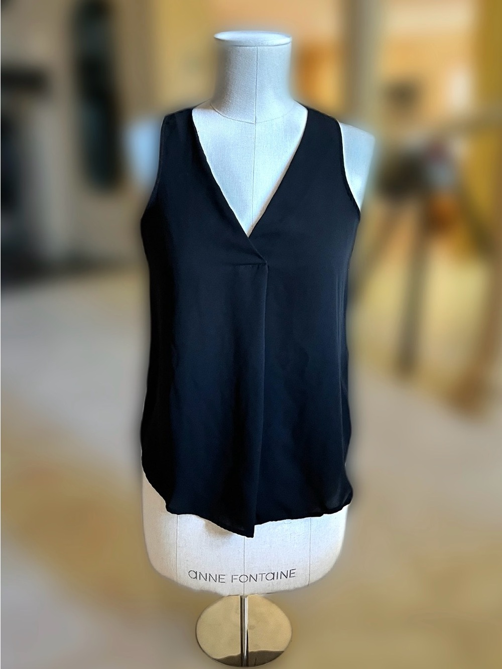 Banana Republic Black V-Neck Sleeveless Camisole
